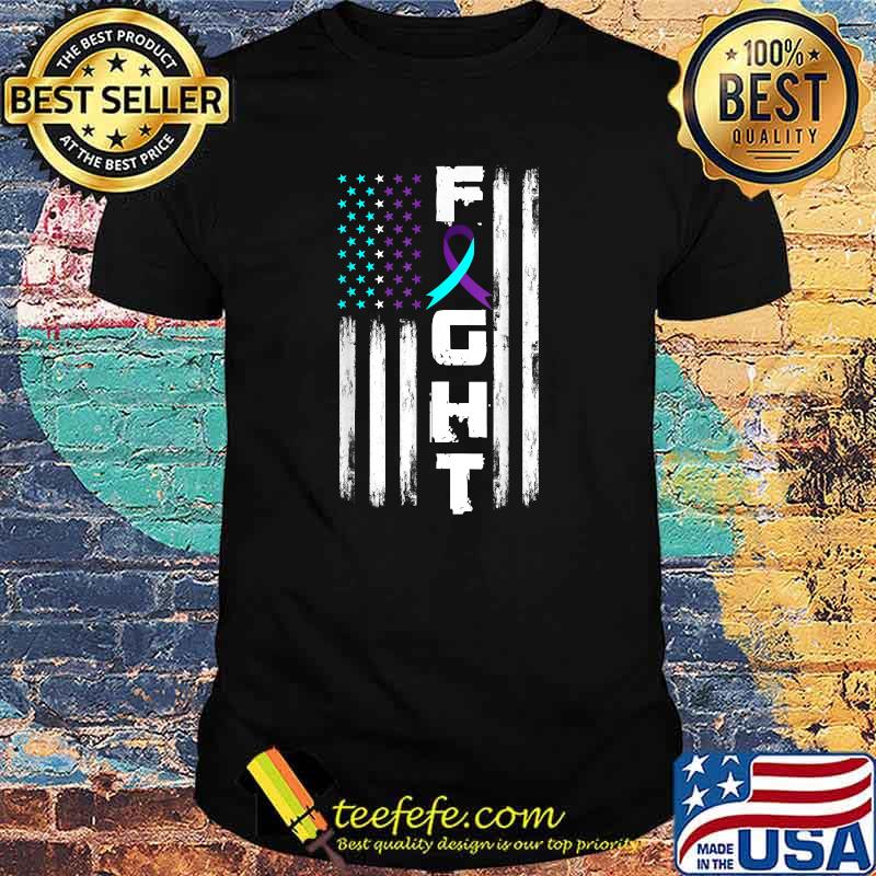 Patriotic American US Flag Suicide Prevention Awareness T-Shirt