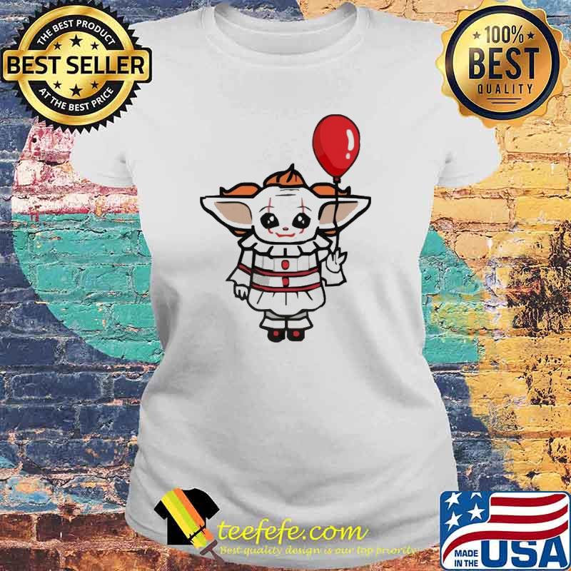 Pennywise Adorable Halloween Yoda Shirt Laides tee Pennywise Adorable Halloween Yoda Shirt Laides tee
