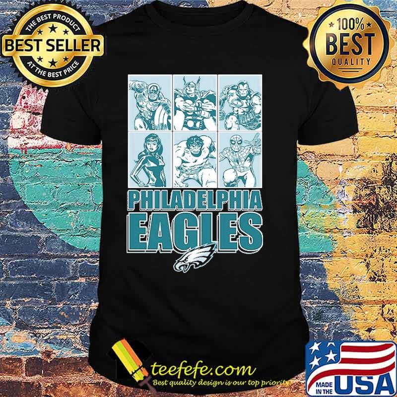 Philadelphia Eagles Disney Marvel Avengers Line-Up shirt