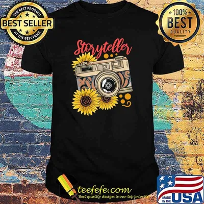 Photography Storyteller Camera Sunflowers shirt