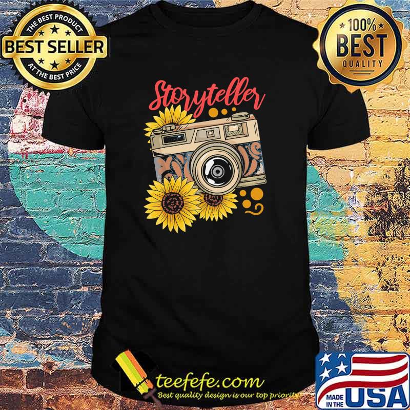 Photography Storyteller Camera Sunflowers shirt