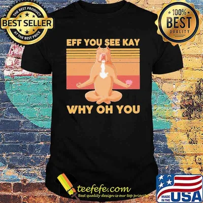 Pitbull Yoga Eff You See Kay Why Oh You Vintage Shirt