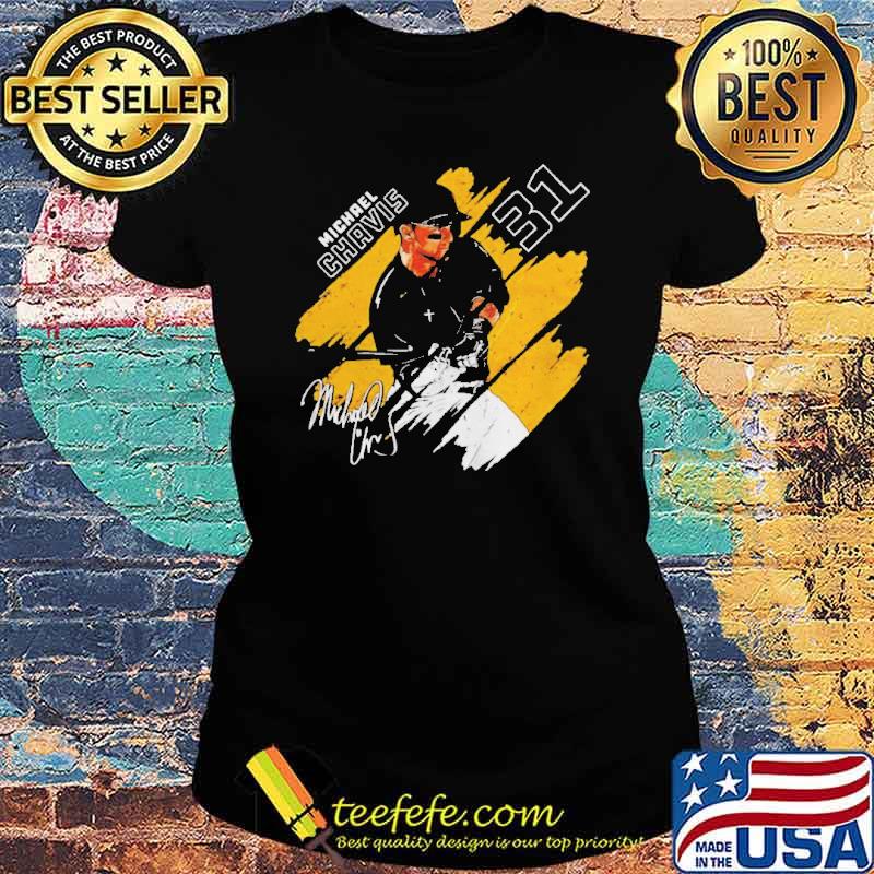 Pittsburgh Pirates Michael Chavis hit the ball signature s Ladies tee Pittsburgh Pirates Michael Chavis hit the ball signature s Ladies tee
