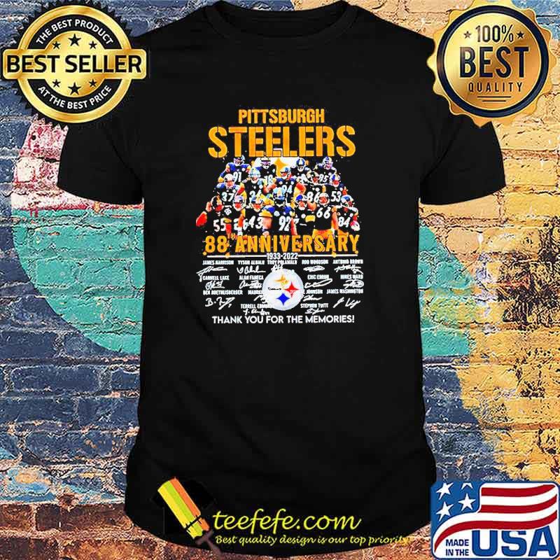 Pittsburgh Steelers 88th anniversary 1933-2022 thank You for the memories signatures shirt