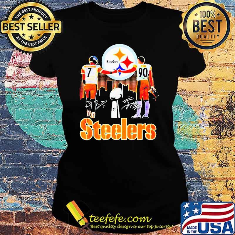 Pittsburgh Steelers Ben Roethlisberger and T. J. Watt signatures Shirt Ladies tee Pittsburgh Steelers Ben Roethlisberger and T. J. Watt signatures Shirt Ladies tee