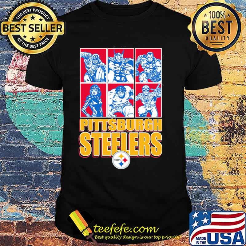 Pittsburgh Steelers Disney Marvel Avengers Line-Up shirt - Teefefe Premium  ™ LLC