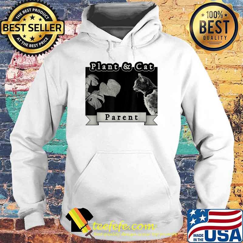 Plant & Cat Parent with Monstera Deliciosa at Night Family T-Shirt Hoodie Plant & Cat Parent with Monstera Deliciosa at Night Family T-Shirt Hoodie