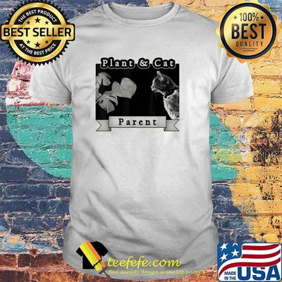 Plant & Cat Parent with Monstera Deliciosa at Night Family T-Shirt