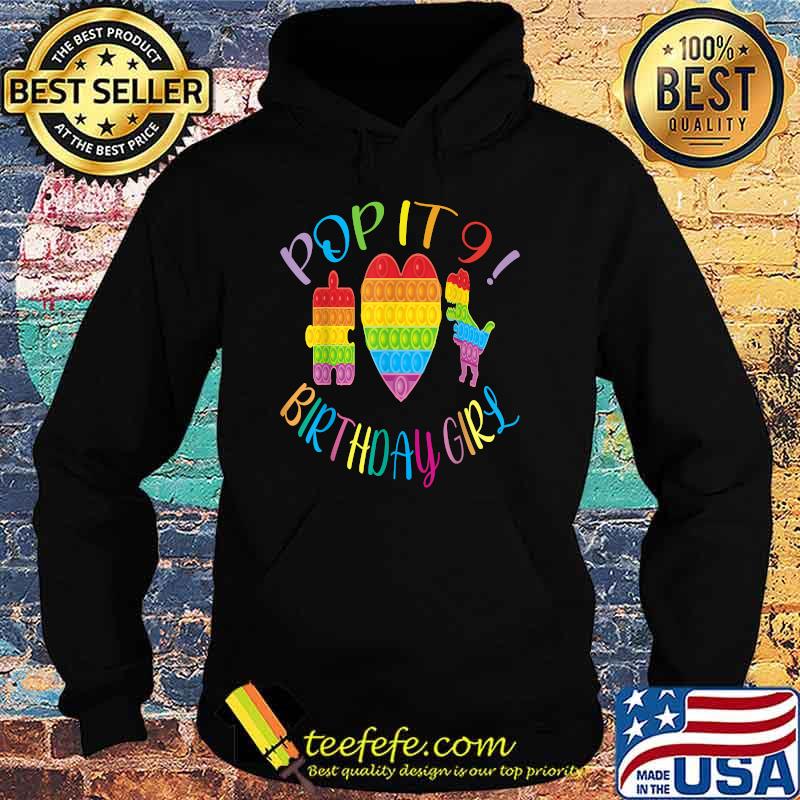 Pop it 9 Birthday girl party Lego Kid T-Shirt Hoodie Pop it 9 Birthday girl party Lego Kid T-Shirt Hoodie