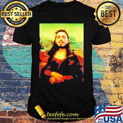 Post Malone Mona Lisa smoking shirt