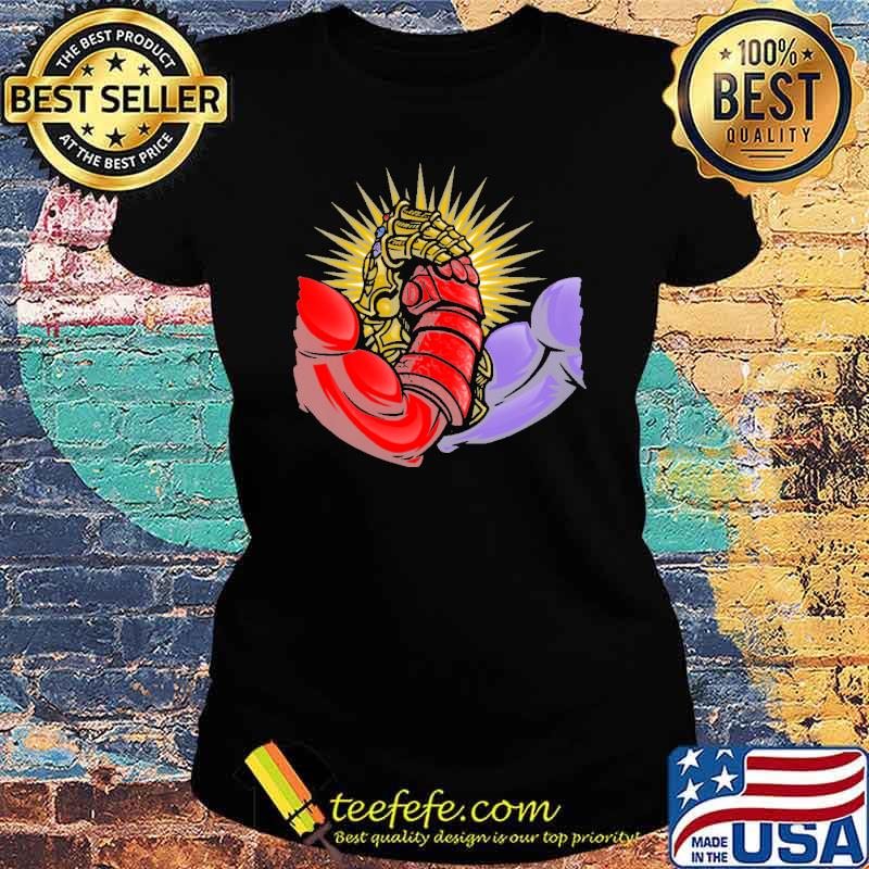 Power Buddies Thanos and Hellboy s Ladies tee Power Buddies Thanos and Hellboy s Ladies tee