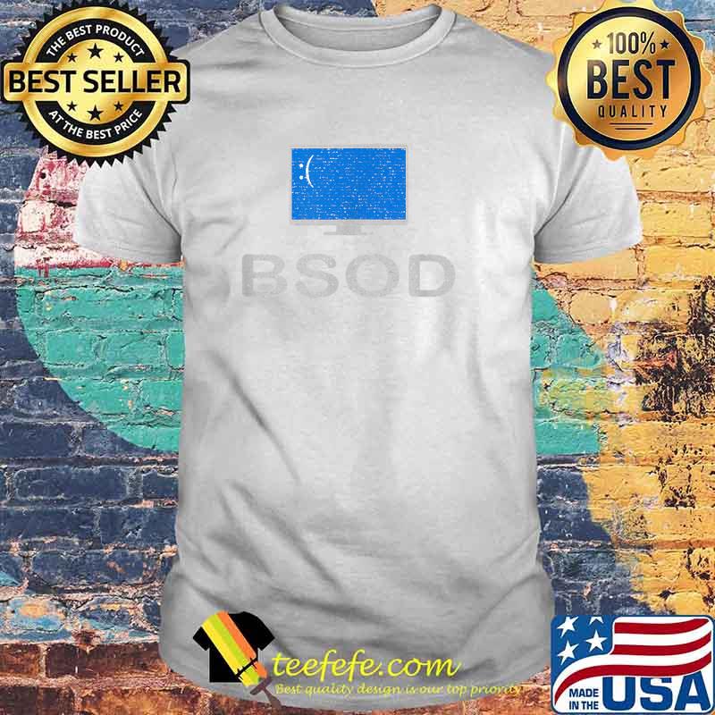 Premium blue Screen of Death Distressed T-Shirt