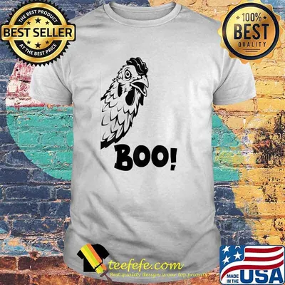 Premium boo! Hen Hiding Peekaboo Scary Halloween Chicken T-Shirt