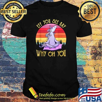 Premium eff You See Kay Why Oh You Unicorn Retro Vintage T-Shirt