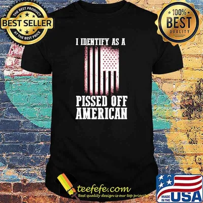Premium i Identify As A Pissed Off American flag T-shirt