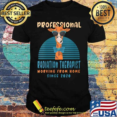 Professional Working From Home Radiation Therapist Radiotherapy Llama T-Shirt