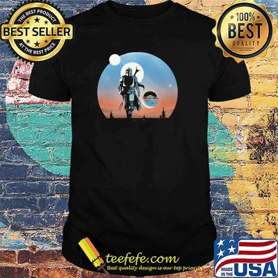 Protect the child mandalorian and yoda moon shirt