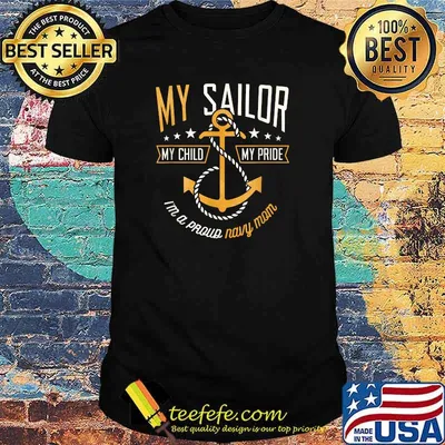 Proud Navy Mother for Moms of Sailors Proud Mom Navy Family T-Shirt
