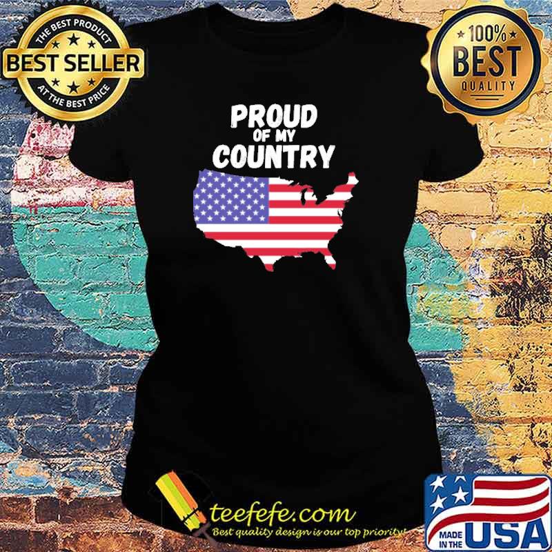 Proud of my country american flag map s Ladies tee Proud of my country american flag map s Ladies tee
