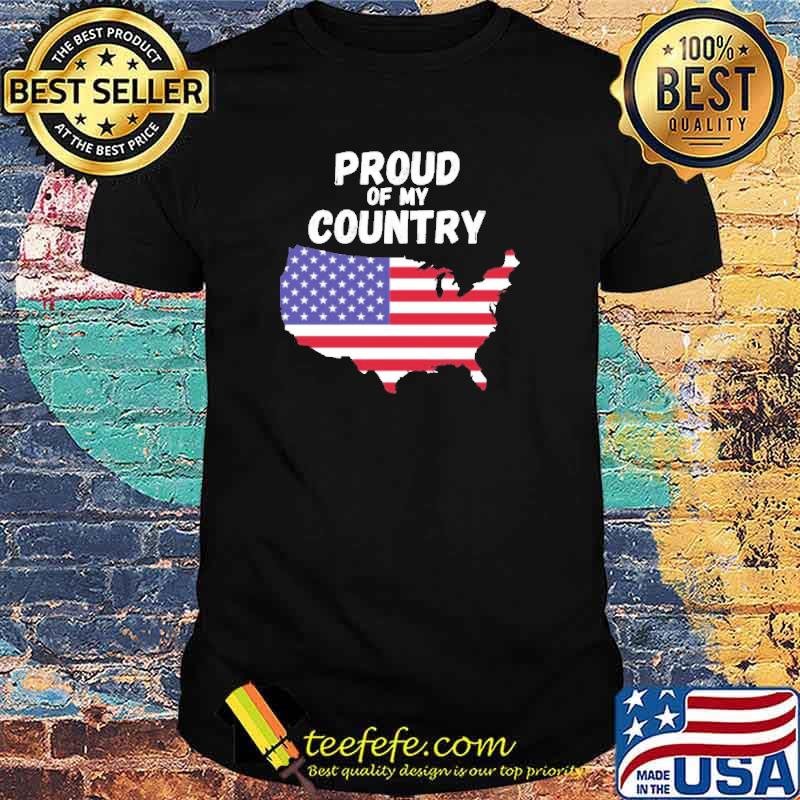 Proud of my country american flag map shirt Proud of my country american flag map shirt