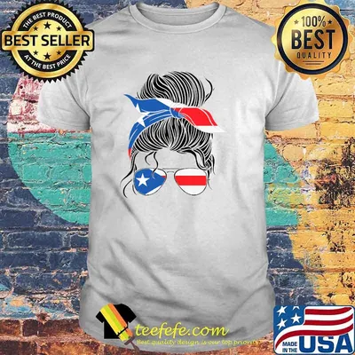 Puertoricolife Puerto Rican puerto-rico women messy bun T-Shirt