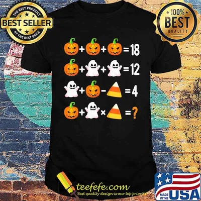 Pumpkin and Boo Math Teacher Halloween Shirt