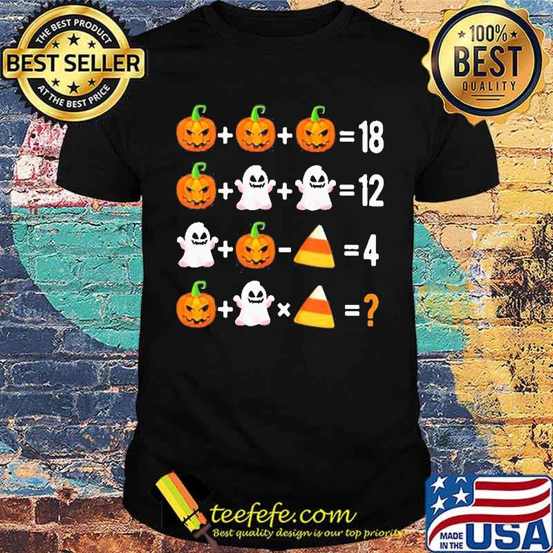Pumpkin and Boo Math Teacher Halloween Shirt