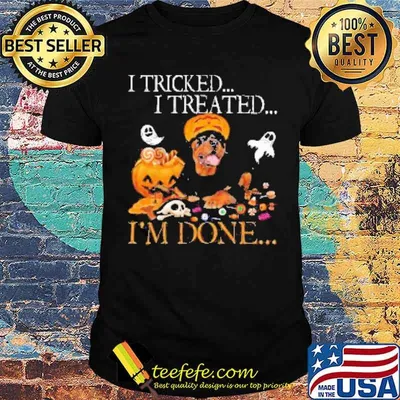Pumpkin Boo I Tricked I Treated I’m Done Halloween Shirt