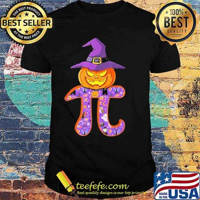 pumpkin Witch Pi Math Teacher Halloween Shirt