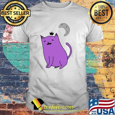 Purple scary Cat and Moon Halloween T-shirt