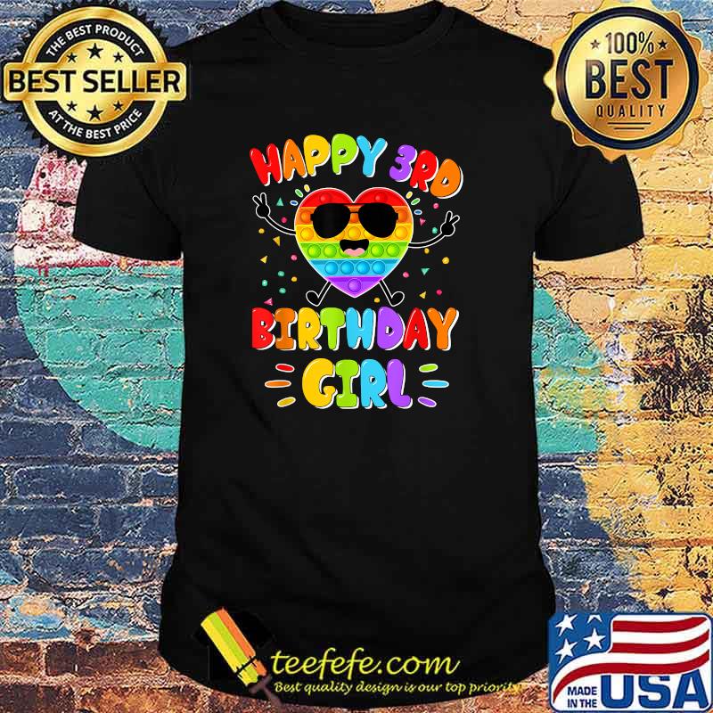 Push It Bubble Happy 3rd Pop It Birthday Fidget Toy Party T-Shirt Push It Bubble Happy 3rd Pop It Birthday Fidget Toy Party T-Shirt
