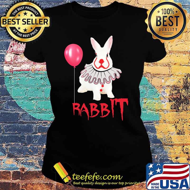 rabbit-clown-balloon-red-shirt-Ladies-tee.jpg