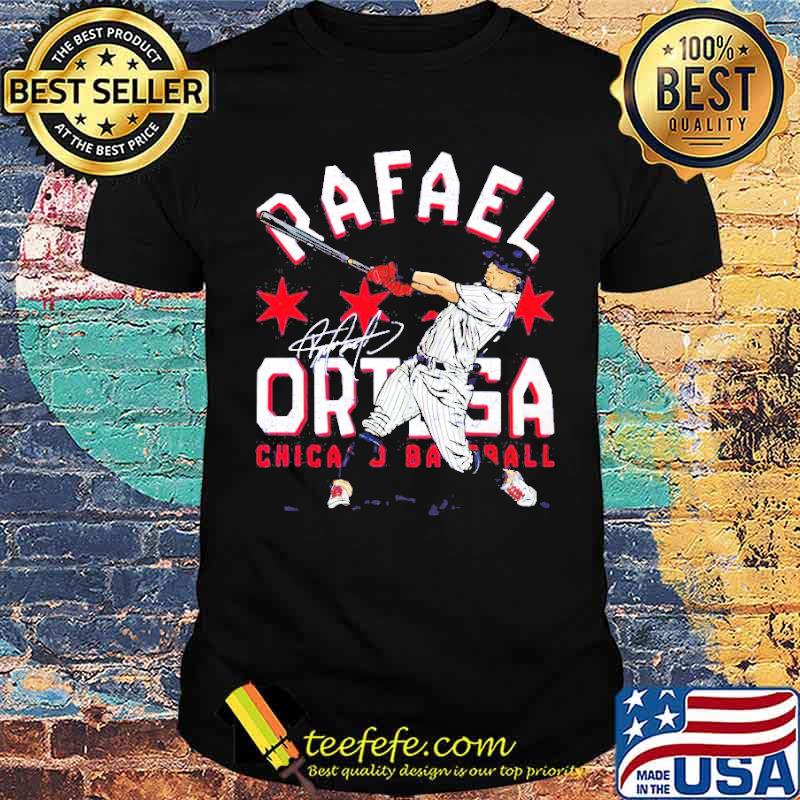 Rafael Ortega Chicago Sketch baseball signature shirt