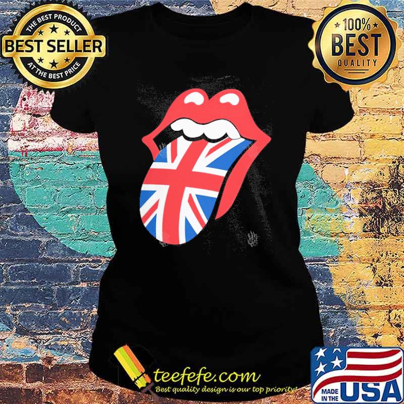 Red Lip Britian Flag Shirt Ladies tee Red Lip Britian Flag Shirt Ladies tee