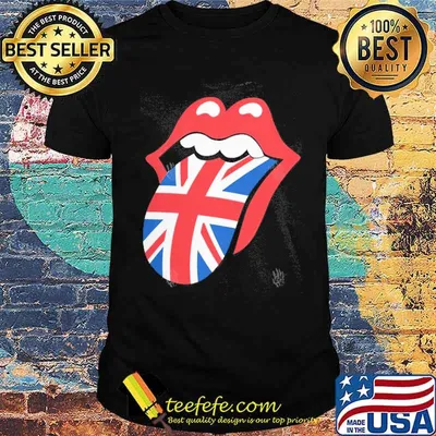 Red Lip Britian Flag Shirt