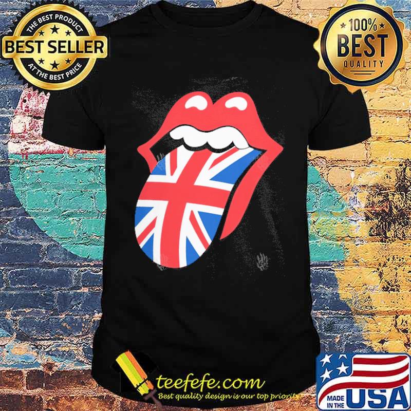 Red Lip Britian Flag Shirt Red Lip Britian Flag Shirt
