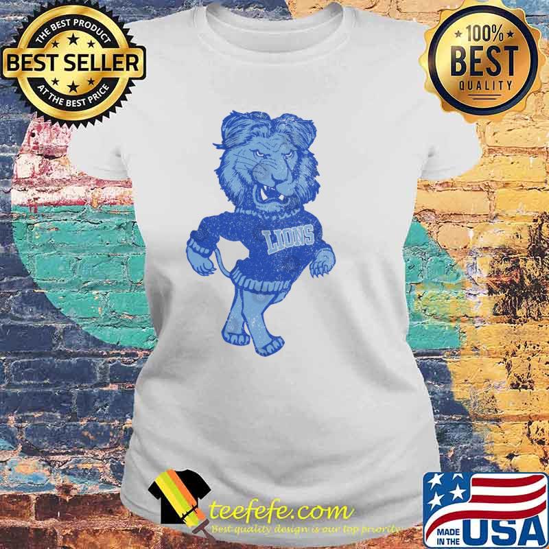 Retro Distressed Detroit Lions Football Team Mascot Baseball s Laides tee Retro Distressed Detroit Lions Football Team Mascot Baseball s Laides tee