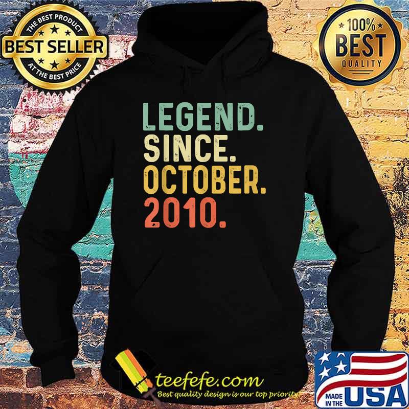 Retro Vintage Legend Since October 2010 11th Birthday 11 Yo T-Shirt Hoodie Retro Vintage Legend Since October 2010 11th Birthday 11 Yo T-Shirt Hoodie