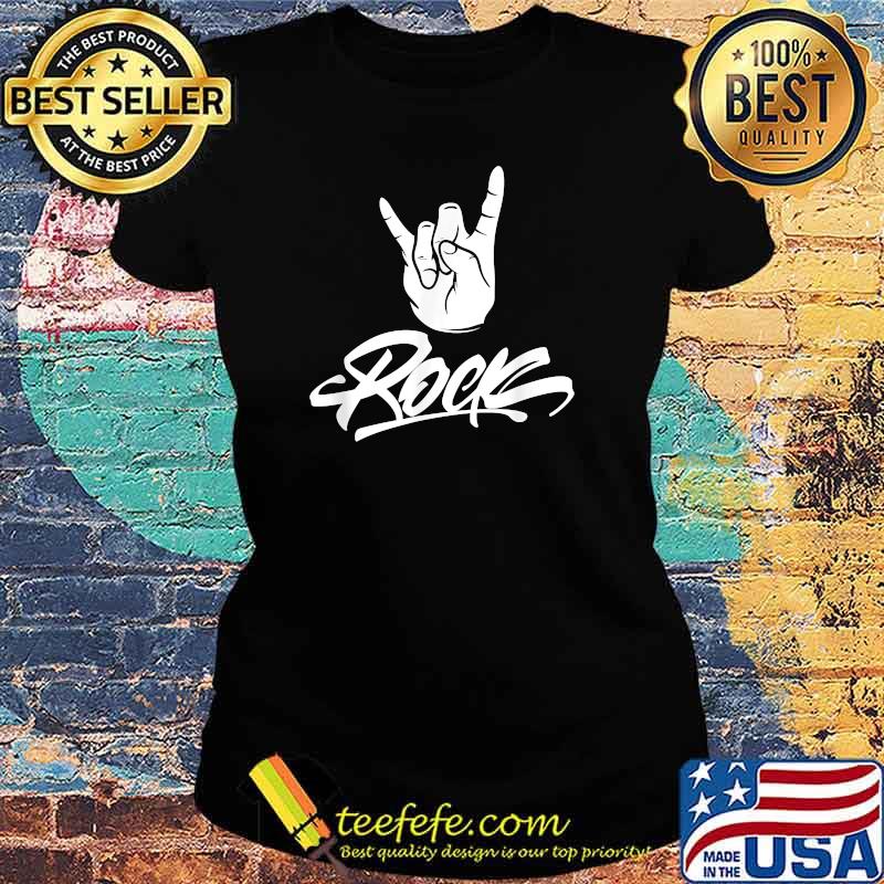 Rock Fingers Horns Hand Heavy Rock Music Band T-Shirt Ladies tee Rock Fingers Horns Hand Heavy Rock Music Band T-Shirt Ladies tee