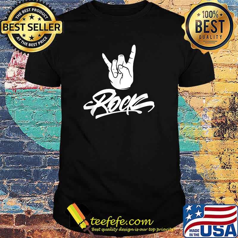 Rock Fingers Horns Hand Heavy Rock Music Band T-Shirt