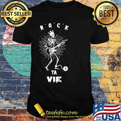 Rock Ta Vie Skull Play Bass Shirt