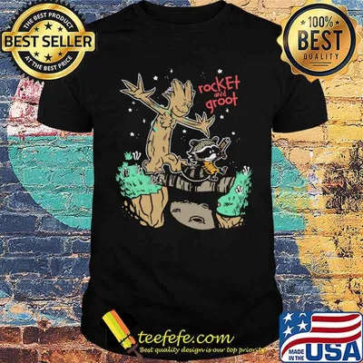 Rocket and groot shirt
