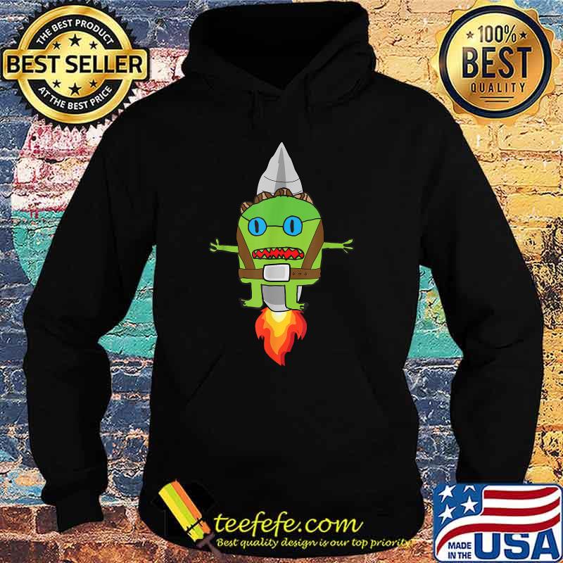 Rocket Monster Front and Back Design Kids Character T-Shirt Hoodie Rocket Monster Front and Back Design Kids Character T-Shirt Hoodie