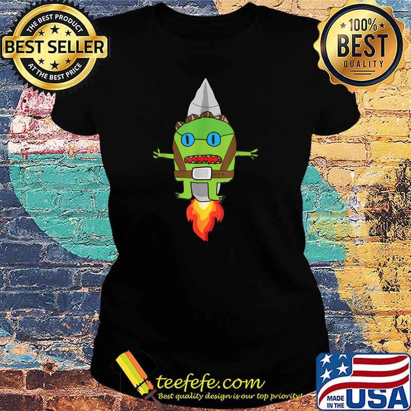 Rocket Monster Front and Back Design Kids Character T-Shirt Ladies tee Rocket Monster Front and Back Design Kids Character T-Shirt Ladies tee