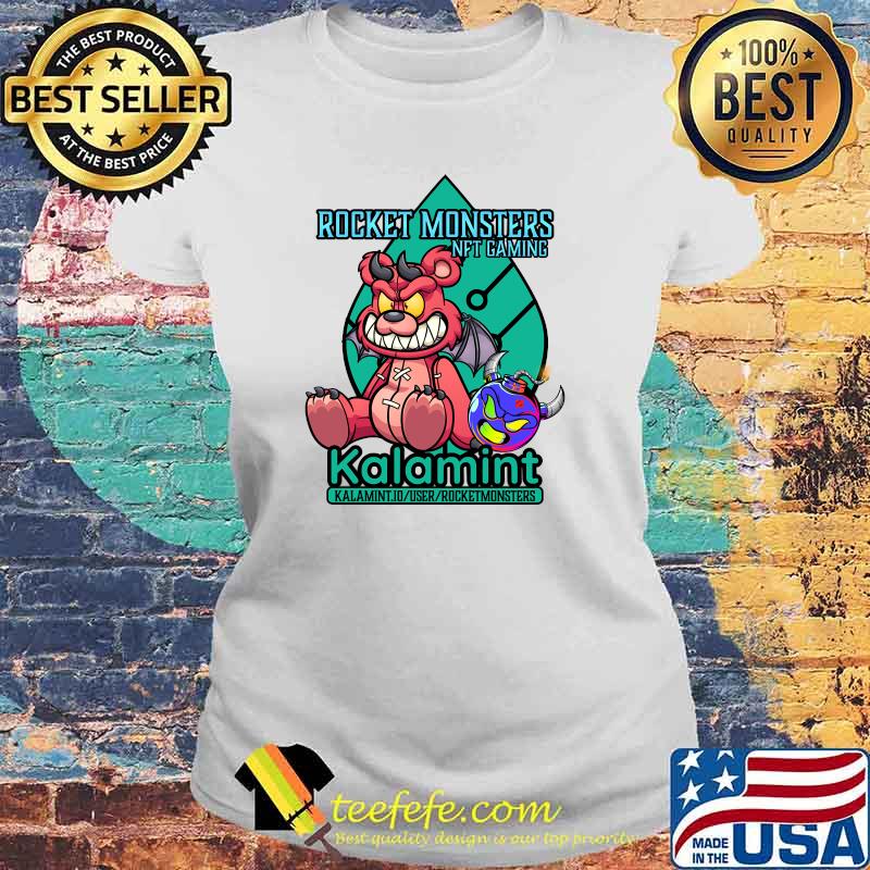 Rocket Monsters Nft Gaming Kalamint T-Shirt Laides tee Rocket Monsters Nft Gaming Kalamint T-Shirt Laides tee