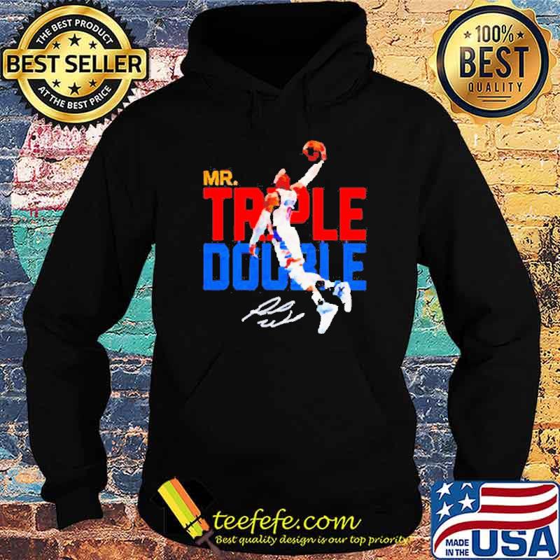 Russell Westbrook Mr Triple Double signature s Hoodie Russell Westbrook Mr Triple Double signature s Hoodie