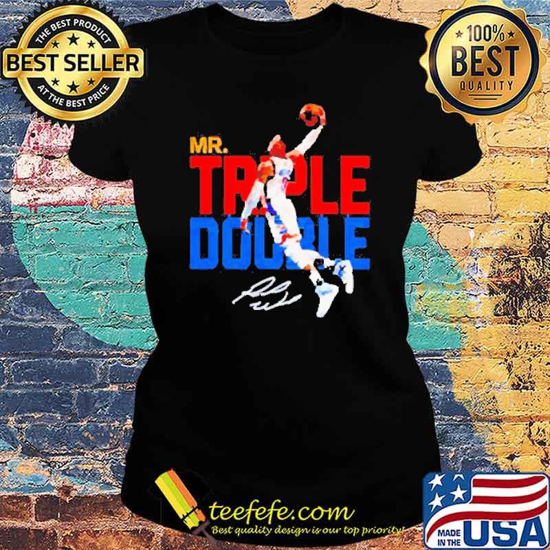 Russell Westbrook Mr Triple Double signature s Ladies tee Russell Westbrook Mr Triple Double signature s Ladies tee