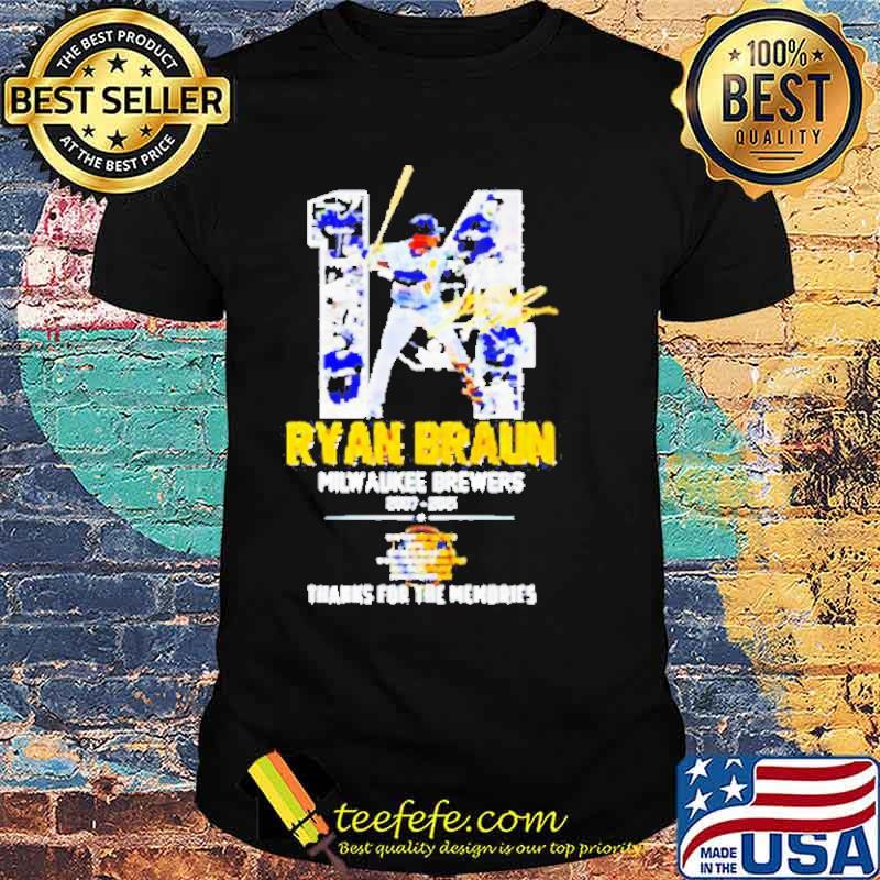 Ryan Braun Milwaukee Brewers thanks for the memories shirt