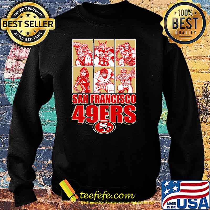 San Francisco 49ers Disney Marvel Avengers Line-Up s Sweater San Francisco 49ers Disney Marvel Avengers Line-Up s Sweater