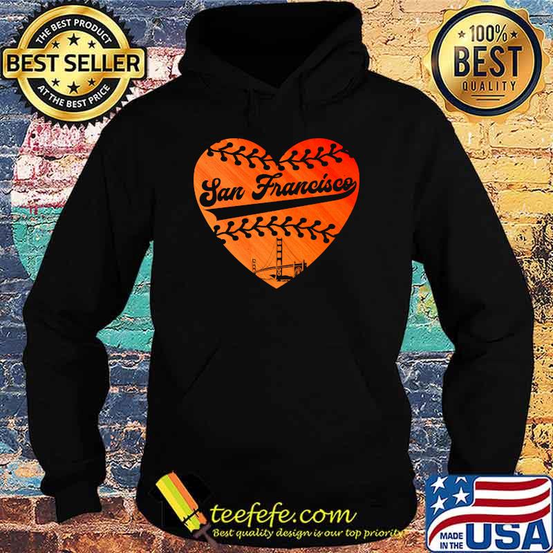 San Francisco Vintage Baseball SF Heart Game Day T-Shirt Hoodie San Francisco Vintage Baseball SF Heart Game Day T-Shirt Hoodie